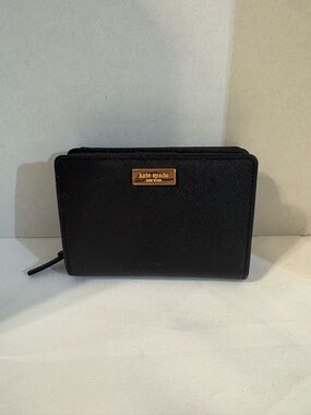 Kate Spade Newbury Lane Cara Compact Wallet Black Saffiano Leather